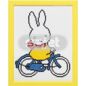 borduurpakket dick bruna, nijntje op fiets