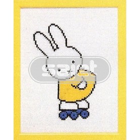 borduurpakket dick bruna, nijntje op rolschaatsen