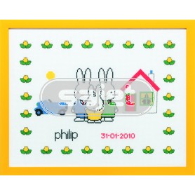 borduurpakket dick bruna, geboorte philip