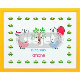borduurpakket dick bruna, geboorte ariane