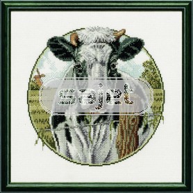 borduurpakket zwart/witte koe