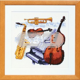 borduurpakket muziekinstrumenten