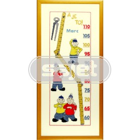borduurpakket buurman&buurman, groeimeter/meetlat marc