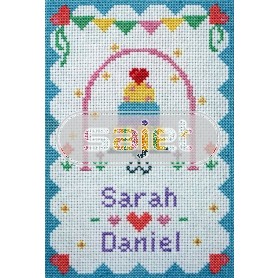 borduurpakket huwelijk sarah-daniel