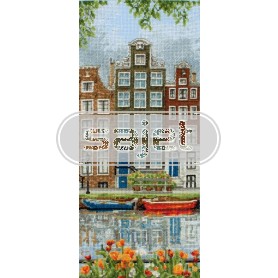 borduurpakket de grachten van amsterdam