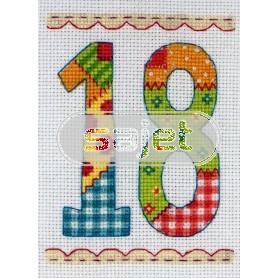 borduurpakket "hartelijk gefeliciteerd"