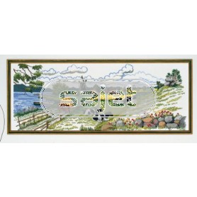 borduurpakket zomerlandschap met dieren