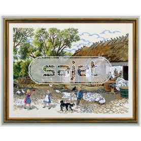 borduurpakket spelen op de boerderij