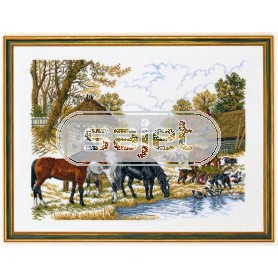 borduurpakket etenstijd voor de paarden