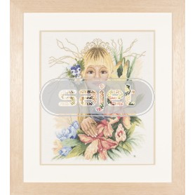 borduurpakket bloemenmeisje
