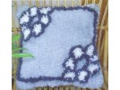 knoopkussen blauwe bloemen (excl. knoophaak)