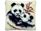 knoopkussen panda met jong (excl. knoophaak)