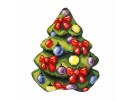 kruissteekkussen versierde kerstboom