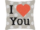 kruissteekkussen "i love you"