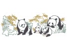borduurpakket familie panda
