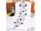 kruissteekloper vogels met bloemen, wit