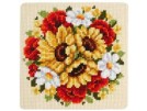 kruissteekkussen bloemen