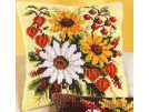 kruissteekkussen bloemen