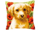 kruissteekkussen puppy