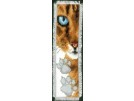 borduurpakket boekenlegger, poes/pootafdruk