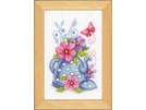 borduurpakket koffiepot met bloemen