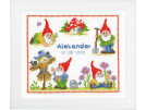 borduurpakket kabouters, geboorte alexander