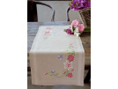 kruissteekloper amaryllis met bloemen, beige