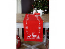 kruissteekloper herten in kerstsfeer, rood
