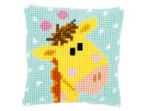 kruissteekkussen baby jungle, giraffe