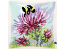 kruissteekkussen distel met hommel