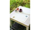 placemat (2 st.) vosje en wasbeertje, wit op aida