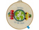 borduurpakket lief!, reis rond de wereld (incl. borduurring)