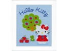 borduurpakket hello kitty, kitty met appelboom