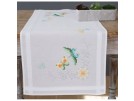 kruissteekloper vlinders met bloemen, wit