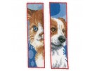 borduurpakket boekenlegger (2 st.) hond en poes