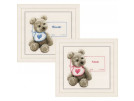 borduurpakket geboorte olivier/anna (incl. blauw/rose garen)