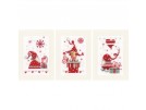 borduurpakket kerstkaart (3 st.) zingende kerstkabouters