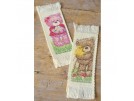 borduurpakket boekenlegger (2 st.), popcorn bear, popcorn en brie
