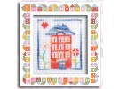 borduurpakket huis met bloemen (incl. p.p.)