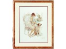 borduurpakket willem haenraets, vrouw met hond
