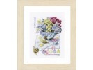 borduurpakket marjolein bastin, hortensia in sierpot