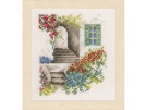 borduurpakket steegje met bloemen