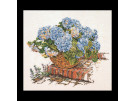 borduurpakket hortensia blauw