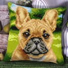 kruissteekkussen franse bulldog