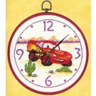 borduurpakket cars, klok (incl. lijst en klokmechan.) 