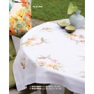 kruissteekloper kolibrie met bloemen, wit