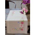 kruissteekloper amaryllis met bloemen, beige
