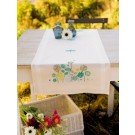kruissteekloper libellen en paardebloemen, ecru