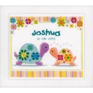 borduurpakket schildpadjes, geboorte joshua