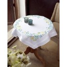 steelsteekdekservet blauw/groene vlinders, wit